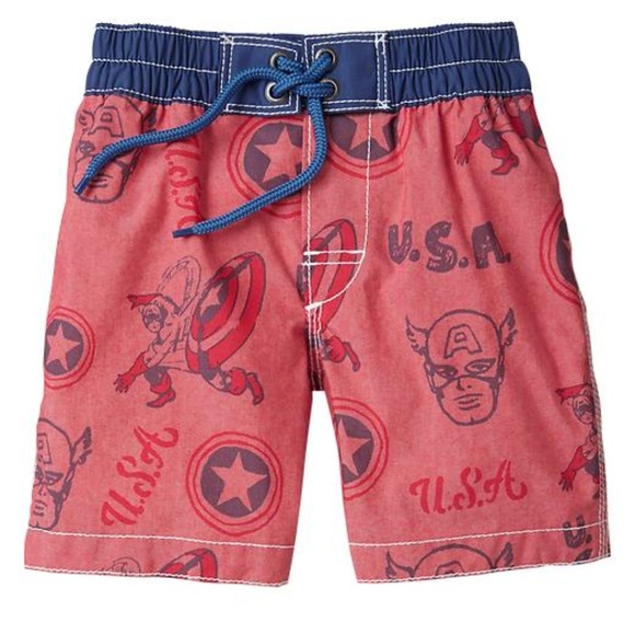 GAP Other - Baby Gap swim trunks NWT Junk Food Capt America